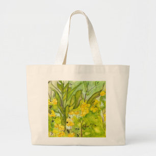 Watercolor-Wildblume-Tasche von Foto Pats Dickson Jumbo Stoffbeutel