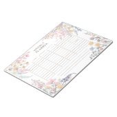 Watercolor-Wildblumen-Wochenplaner Notepad Notizblock (angewinkelt)