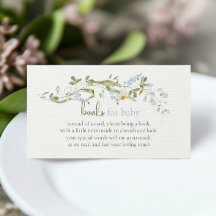 Watercolor Wildflower Baby Shower Books for Baby