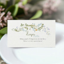 Watercolor Wildflower Baby Shower Diaper Raffle