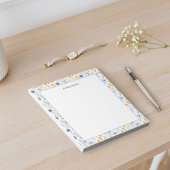 Watercolor Wildflower Borders Notepad Notizblock