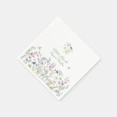 Watercolor Wildflower Botanical floral art Serviette (Ecke)