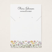 Watercolor Wildflower Garden Jewelry Display Card (Vorderseite)
