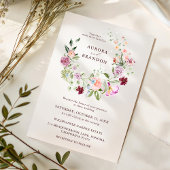 Watercolor Wildflower Garden Wedding  Einladung