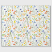 Watercolor Wildflower  Geschenkpapier (Flach)