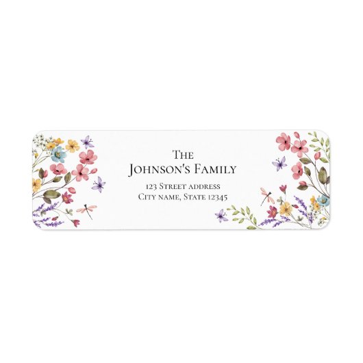 Watercolor Wildflower Girl 1st Birthday (Vorne)