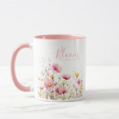 Watercolor Wildflower Meadow "Bloom" Tasse (Links)