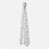 Watercolor Wildflower Meadow Floral Pattern Krawatte (Rückseite)