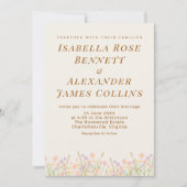 Watercolor Wildflower Meadow Pastel Botanical  Einladung (Vorderseite)