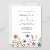 Watercolor Wildflower Pretty Spring Garden Wedding Magneteinladung (Vorderseite)