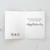 Watercolor Wildflower Shaped Heart Mother's Day Karte (Innenseite)