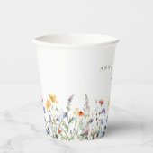 Watercolor Wildflower Wedding Pappbecher (Vorderseite)