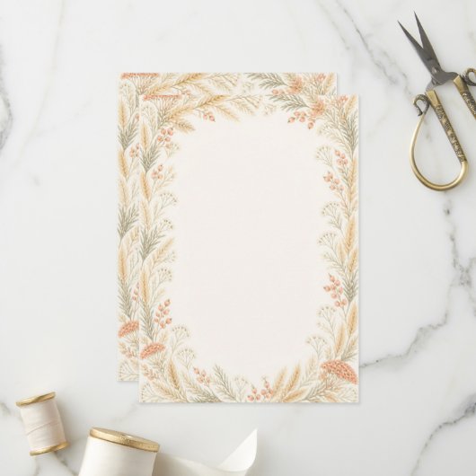 Watercolor Wildflower Wedding Program Programm (Vorderseite/Rückseite Beispiel)