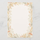 Watercolor Wildflower Wedding Program Programm (Rückseite)