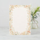 Watercolor Wildflower Wedding Program Programm (Stehend Vorderseite)