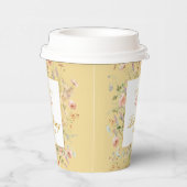 Watercolor Wildflowers 40th Yellow Birthday Pappbecher (Rechts)