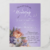 Watercolor Wildflowers - Blue Lilac Folieneinladung (Vorderseite)