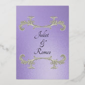 Watercolor Wildflowers - Blue Lilac Folieneinladung (Rückseite)