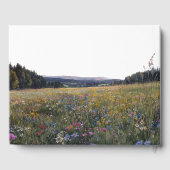 Watercolor Wildflowers Floral Meadow Wedding Gästebuch (Rückseite)