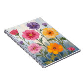 Watercolor Wildflowers | Flower Field Painting  Notizblock (Rechte Seite)