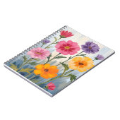 Watercolor Wildflowers | Flower Field Painting  Notizblock (Linke Seite)