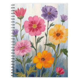 Watercolor Wildflowers | Flower Field Painting  Notizblock