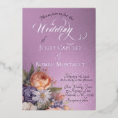 Watercolor Wildflowers - Lavender Folieneinladung (Vorderseite)