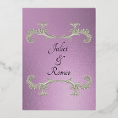 Watercolor Wildflowers - Lavender Folieneinladung (Rückseite)