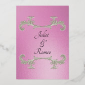 Watercolor Wildflowers - Rose Pink Folieneinladung (Rückseite)