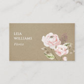 Watercolor Wildflowers Rusty Visitenkarte (Vorderseite)