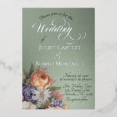 Watercolor Wildflowers - Sage Folieneinladung (Vorderseite)