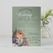 Watercolor Wildflowers - Sage Folieneinladung (Stehend vorne)