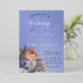 Watercolor Wildflowers - Sky Blue Folieneinladung (Stehend vorne)