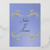 Watercolor Wildflowers - Sky Blue Folieneinladung (Rückseite)