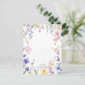 Watercolor Wildflowers Stationery Note Card Einladung (Stehend Vorderseite)
