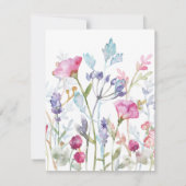Watercolor Wildflowers Stationery Note Card Einladung (Rückseite)