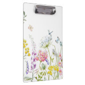 Watercolor Wildflowers Summer Meadow Floral  Klemmbrett (Rechts)