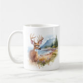 Watercolor-Wildschweinhirsche Kaffeetasse (Links)
