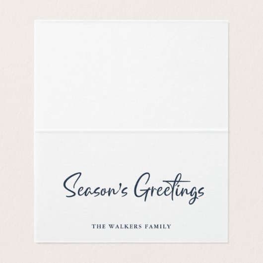 Watercolor Winter American Robin Folded Card (Innenseite Aufgefaltet)