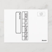 Watercolor Winter Antenna Ham Radio QSL Karte (Rückseite)