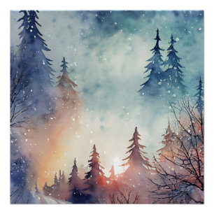 Watercolor Winter Art Wander-Poster Poster