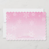 Watercolor Winter Baby Shower Einladung| Mädchen Einladung (Rückseite)