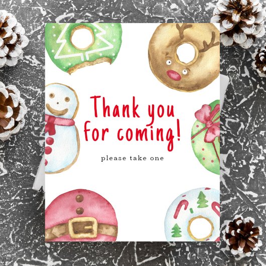 Watercolor Winter Babydusche Danke für die Ankunft Poster