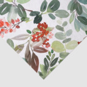 Watercolor Winter Berries & Greenery Christmas Seidenpapier (Ausschnitt)