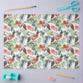 Watercolor Winter Berries & Greenery Christmas Seidenpapier (Basteln)