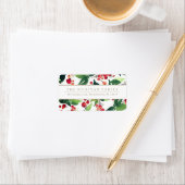 Watercolor Winter Berries & Holadresse Label Adressaufkleber (Insitu)