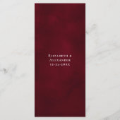 Watercolor Winter Berries Pine Christmas Menükarte (Rückseite)