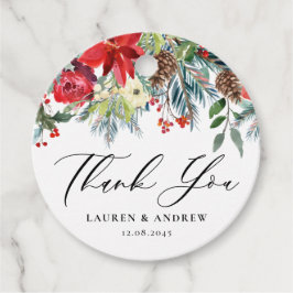 Watercolor Winter Blooms Garland Hochzeit Vielen D Geschenkanhänger