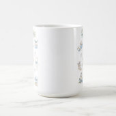 Watercolor Winter Blue Happy Holidays Kaffeetasse (Mittel)