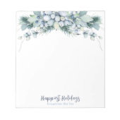 Watercolor Winter Boho Floral Personalized Notizblock (Vorderseite)